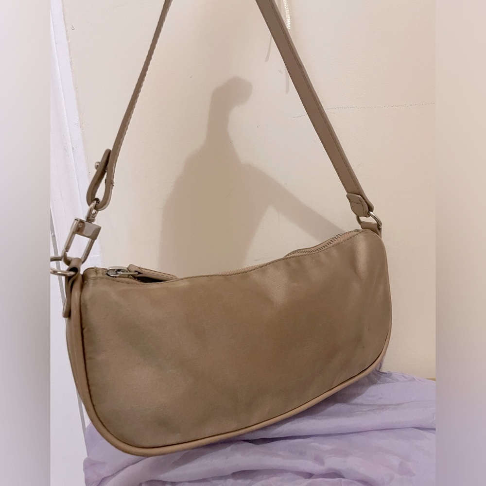By Far Elegant Tan Shoulder Bag